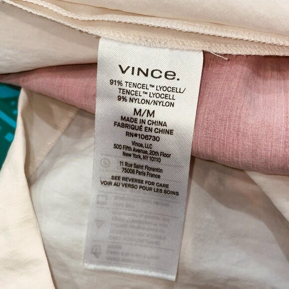 Last Chance! New Vince Tencel Abstract Painted Knot Midi Skirt Cream M $395 - Picture 6 of 8